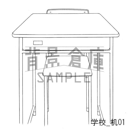 学校_セット4（机）