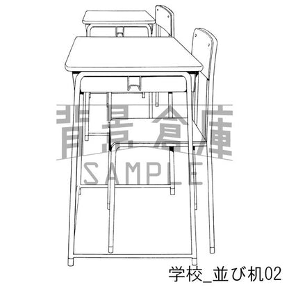 学校_セット4（机）