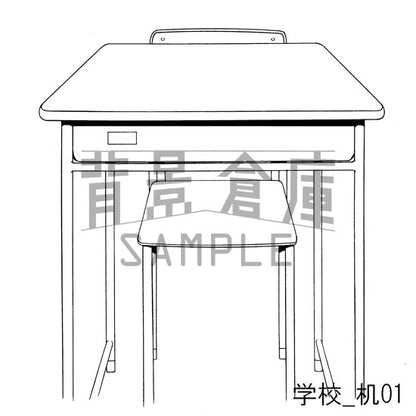 学校_セット4（机）
