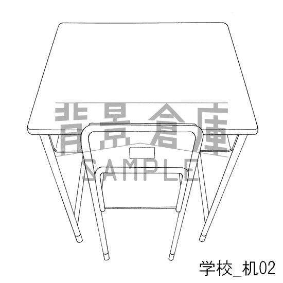 学校_セット4（机）