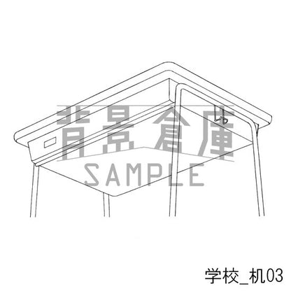 学校_セット4（机）