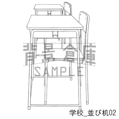 学校_セット4（机）