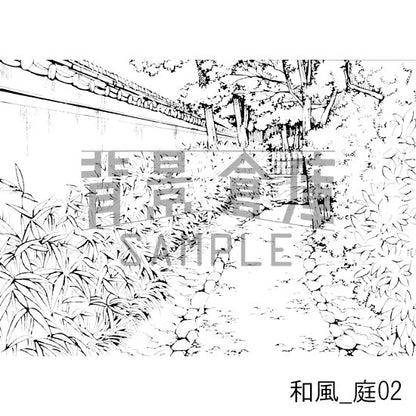 和風_セット3（外観 庭）