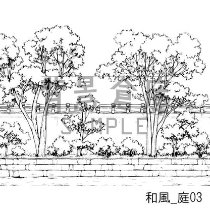 和風_セット3（外観 庭）