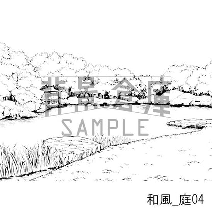 和風_セット3（外観 庭）