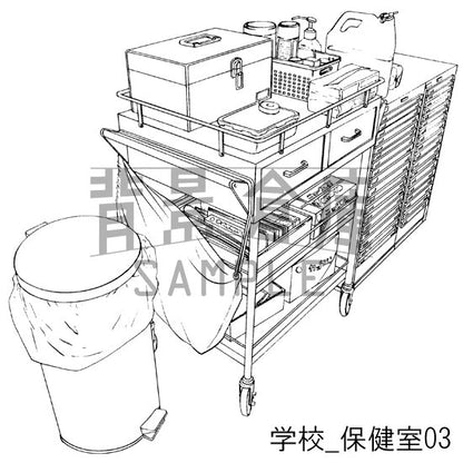 学校_セット12（保健室）