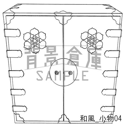 和風_セット6（囲炉裏 風呂 玄関 小物）